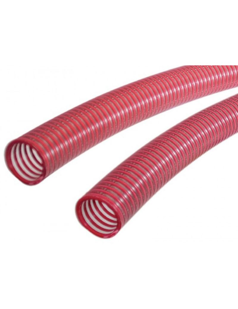 Tubo Per Vino Con Spirale Rinforzata Rossa in PVC ø 25 mm