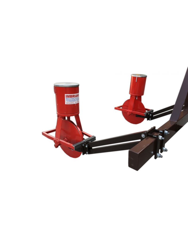 Seminatrice Doppia Fila Trainata Regolabile Attacco a Trattore Zilli