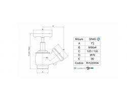 Rubinetto idrante a muro PN16 DN45 - 1"1/2 Antincendio