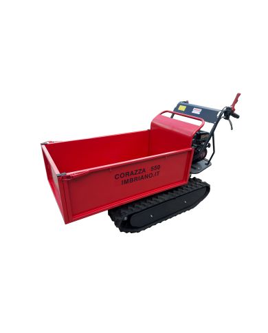 Motocarriola Corazza 550 Portata 500 kg Benzina Minitrasporter Cingolato