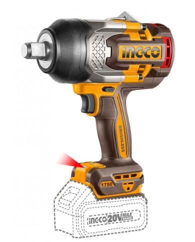 Avvitatore Ad Impulsi INGCO 1750N.m Con 3 Bussole Nudo