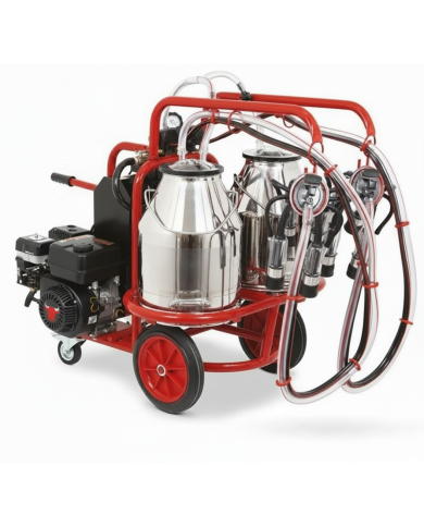 Mungitrice Bovini A Scoppio Doppio Gruppo Carrellata Lubrificata Olio