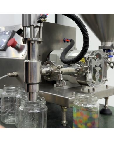 Riempitrice Semiautomatica Rotativa Per Creme, Marmellate, Salse, Burri e Cosmetici