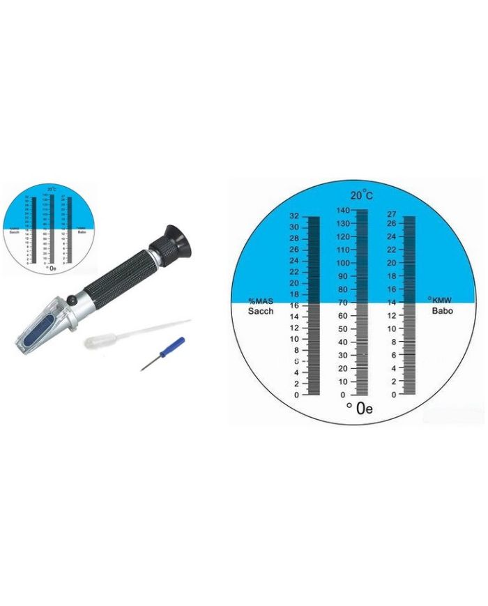 Rifrattometro a Tre Scale ATC Per Vino e Birra