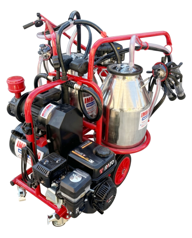 Mungitrice Bovini A Scoppio Doppio Gruppo Carrellata Lubrificata Olio