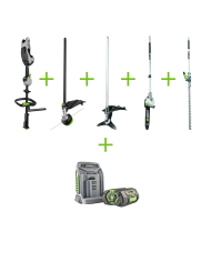 Kit Multiutesile MHBC1204E EGO POWER+ Decespugliatore Tosasiepi Potatore Tagliabordi Batteria 5 Ah