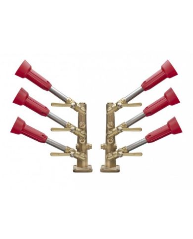 Kit Irrorazione Colonna Metal Pi Ugelli 3+3