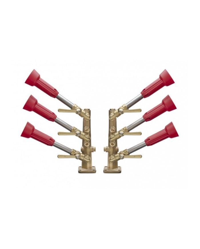 Kit Irrorazione Colonna Metal Pi Ugelli 3+3
