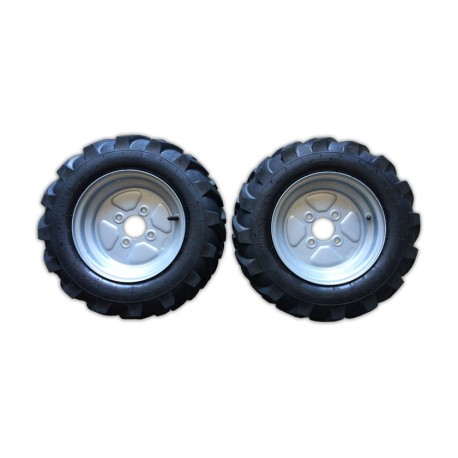 Ruote Complete 5.00-10 Fisse Coppia Ruote Complete 5.00-10 Fisse Coppia