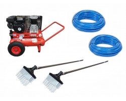 Kit 2 Abbacchiatori Motocompressore 550 Litri Tubi Aria Compressa Pneumatici